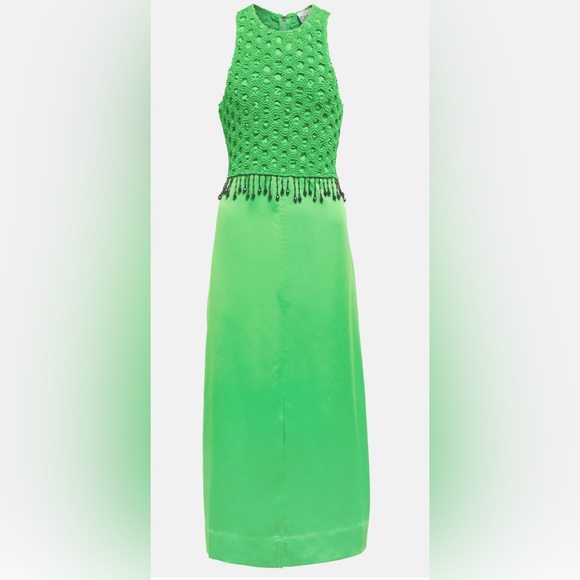 Ganni Dresses & Skirts - Ganni halter neck satin midi dress